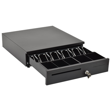 18 in Manual Cash Drawer with Cash Slot & Money Tray - 18 in w x 18 in d x 4 in h